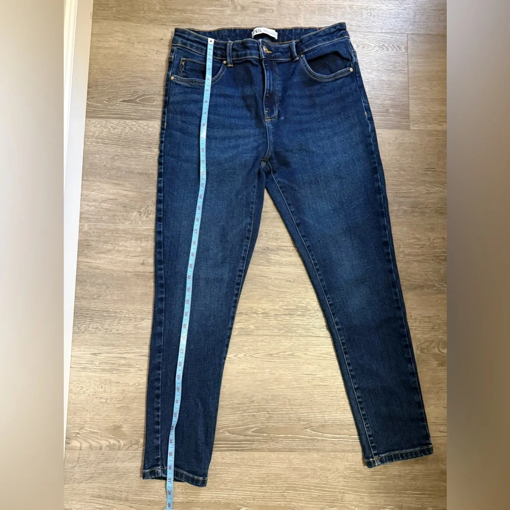 Zara Women's Skinny Jeans - Dark Blue